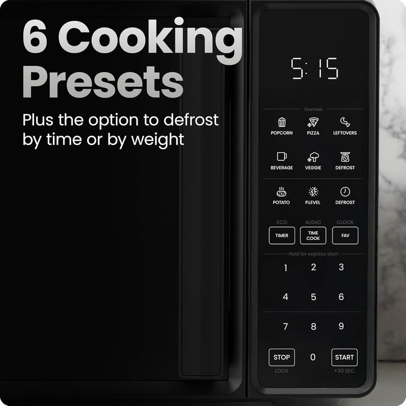 Countertop Microwave Oven 0.7 Cu. Ft., 700 Watts with 10 Power Levels, 6 Cooking2