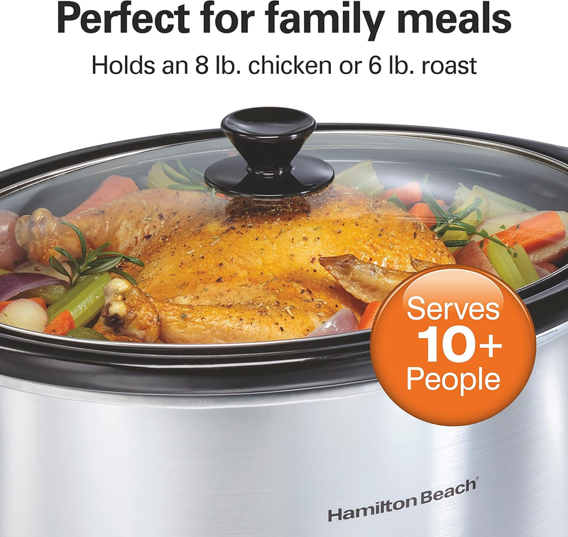 8 Quart Programmable Slow Cooker with Three Temperature Settings, Dishwasher Saf1
