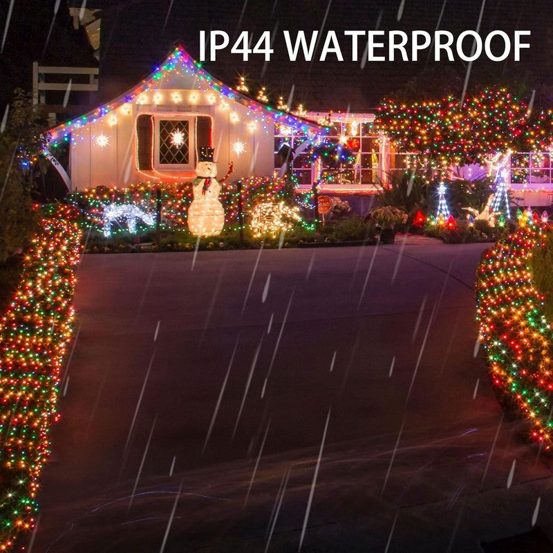 2 Pack Total 400LED 132FT Multi-Colored Christmas Solar String Outdoor Lights, S4