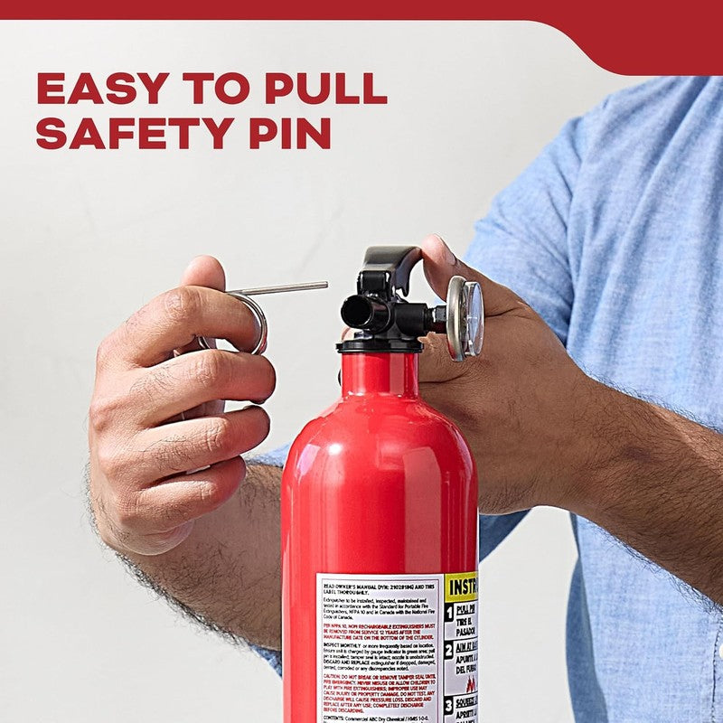 Multi Purpose Fire Extinguisher for Home, Office, Dorm, Residential, 1A10BC, 2 P8
