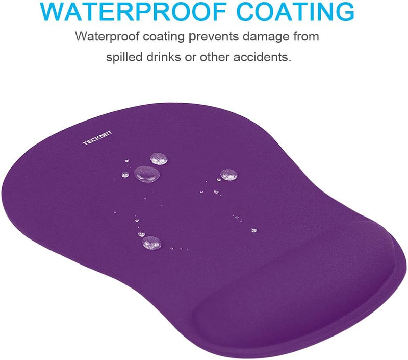Mouse Pad with Wrist Support Ergonomic Non-Slip Waterproof Purple3
