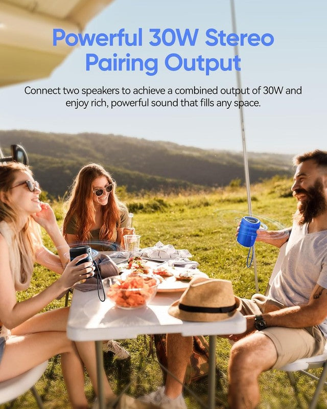 Portable Bluetooth Speaker with Lights, IPX5, All Day Playtime, TWS, Outdoor5