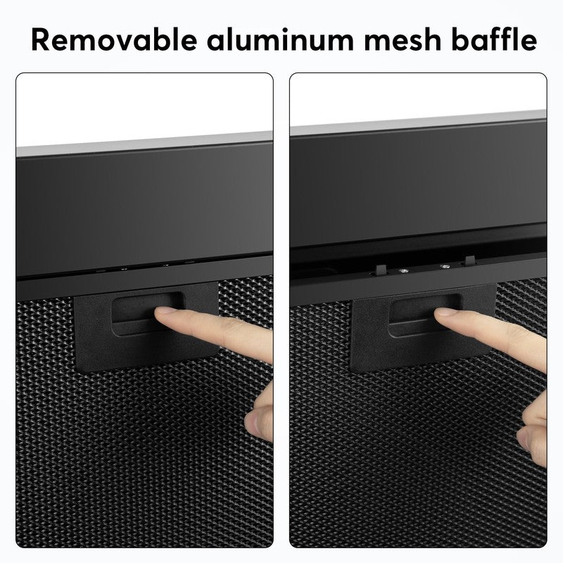 Tylza 30" 600CFM Stainless Steel Under Cabinet Range Hood LED Charcoal Filters10