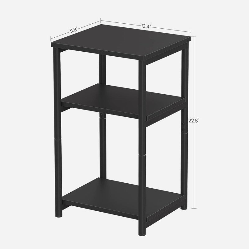 Side Table, Tall Nightstand, Black End Table for Living Room & Bedroom2