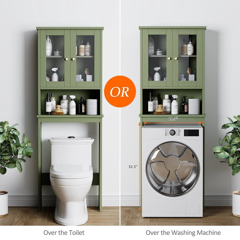 over the Toilet Storage Cabinet Bathroom Shelves Organizer Space Saver Freestand4