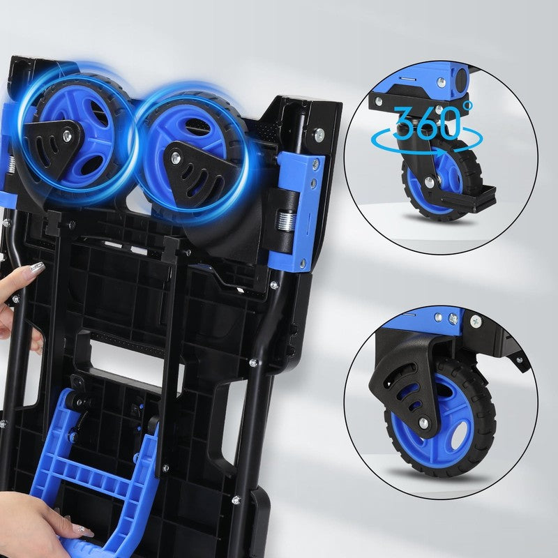 Portable 2-in-1 Hand Truck & Dolly Cart Foldable 330LB Capacity Handle9