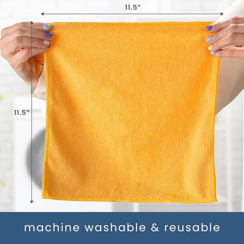 150 Pack Microfiber Cleaning Cloth, Bulk Towels for Home, Reusable Microfiber To6