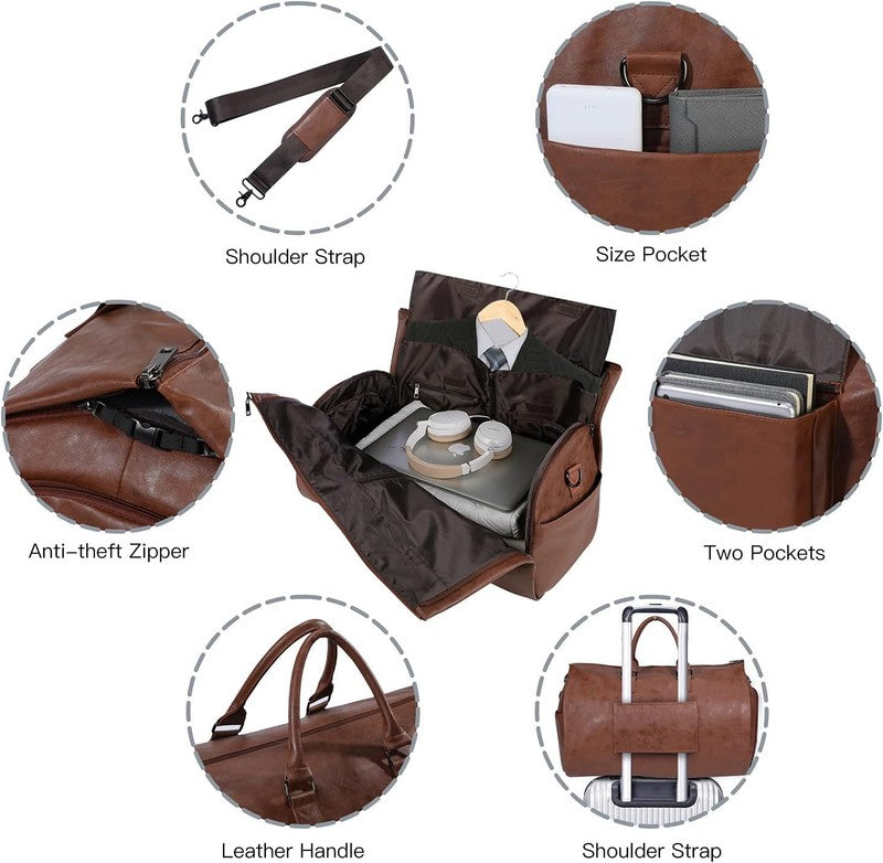 2in1 Garment Duffle Bag Hanging Suit Travel Carry On Business Men Women3