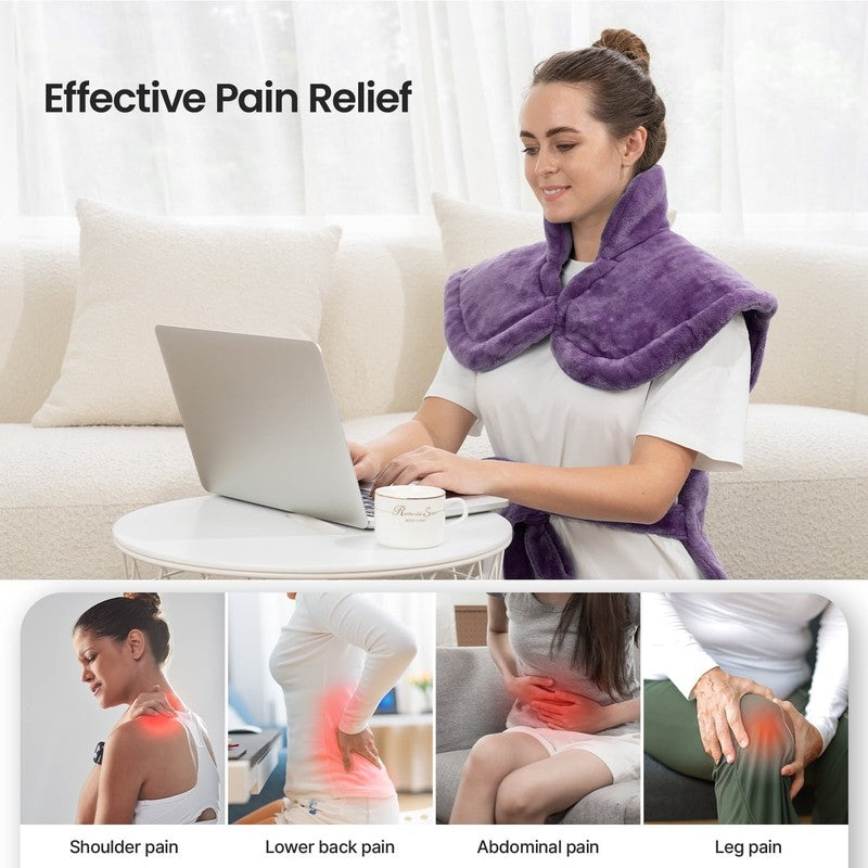 "24X37" Shoulder Heating Pad for Back Pain Relief, Electric Large Heating Pad fo9