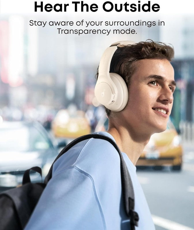 Q20I Wireless Noise Cancelling Headphones, 40H Playtime, Hi Res Audio, White5