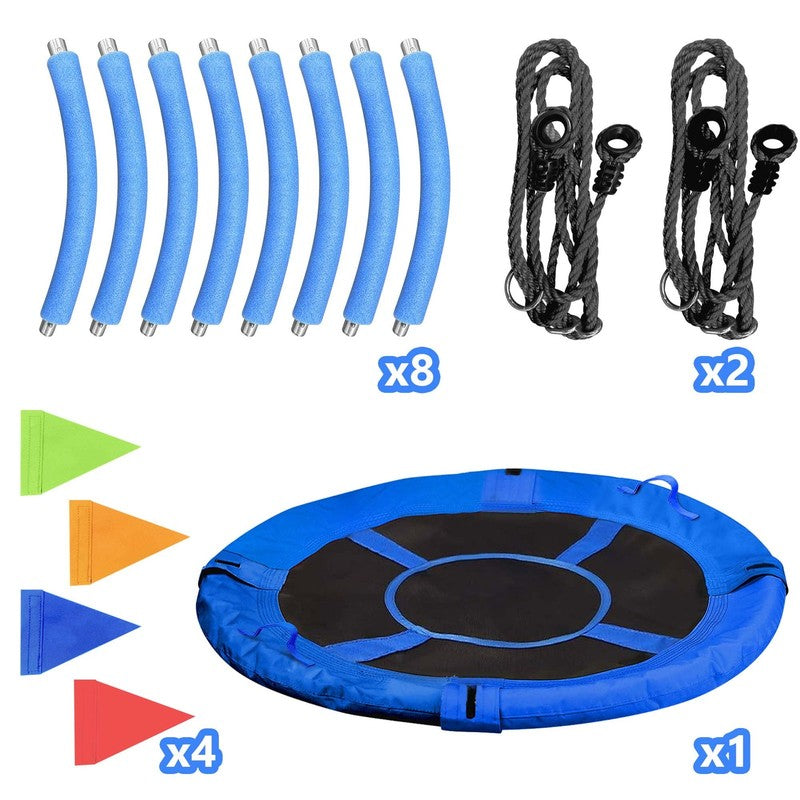 40" Saucer Swing 750lb Waterproof Oxford Tree Swing for Kids, Outdoor, Blue6