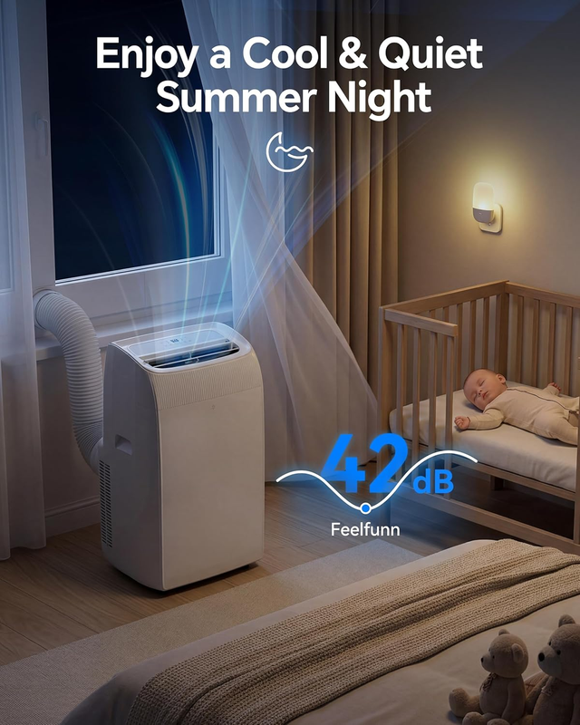 14000 BTU Portable Air Conditioner Quiet AC Unit Cools 700 Sq Ft4