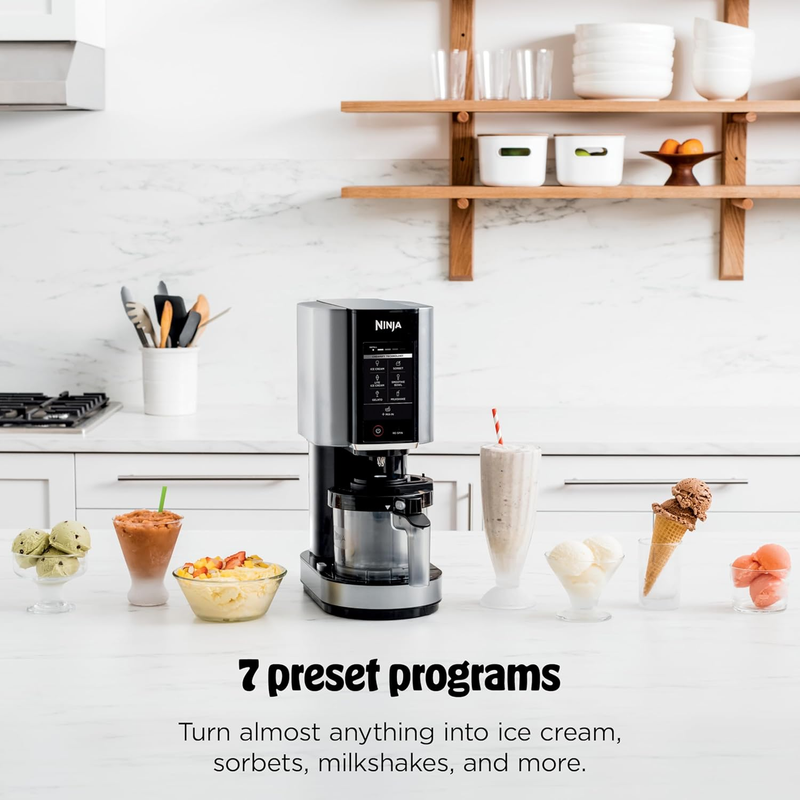 Ninja Creami NC301 Ice Cream Maker 2 Pints 7 Programs Silver1