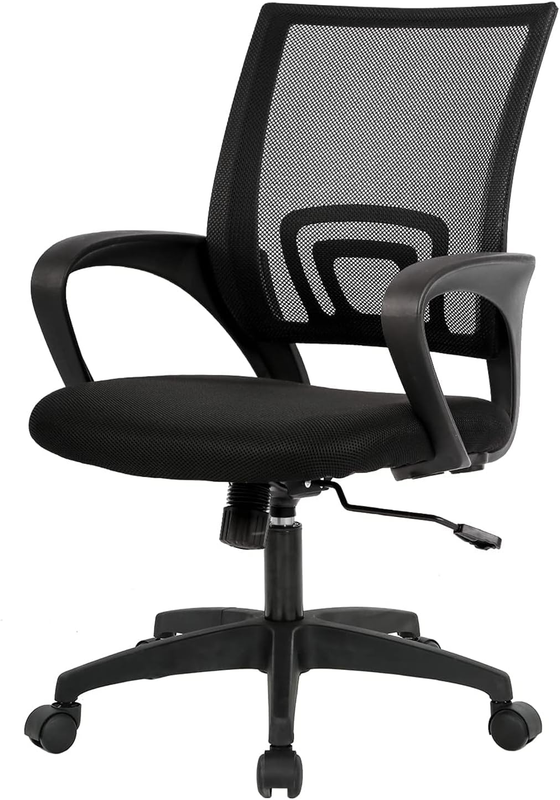 | Ergonomic Office Chair | Mid-Back Swivel Desk Chair | Breathable Backrest & Lu7