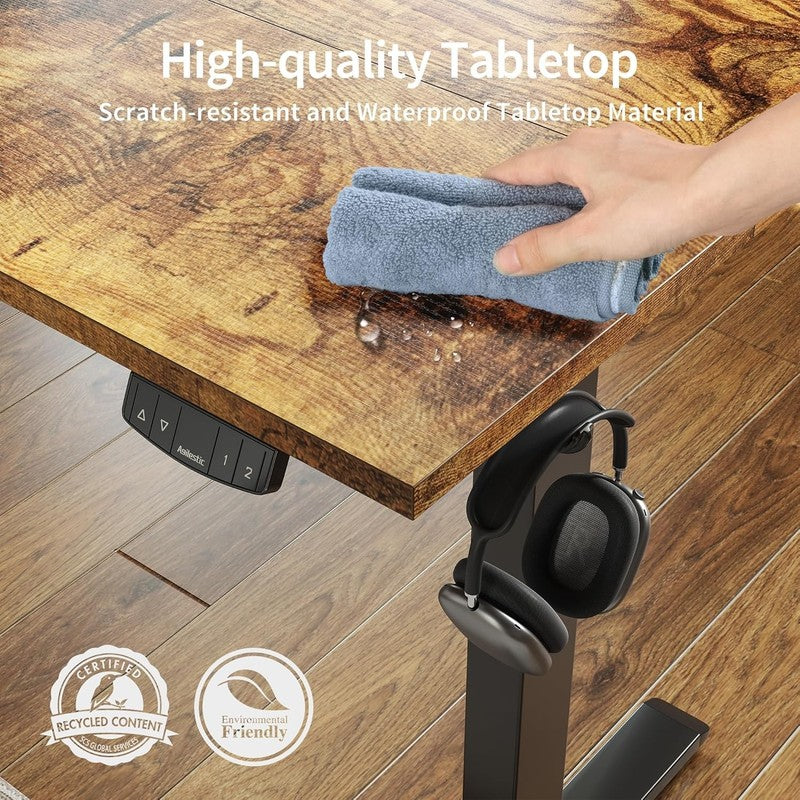 48"x24" Electric Standing Desk Adjustable Sit Stand Computer Table Rustic Brown4
