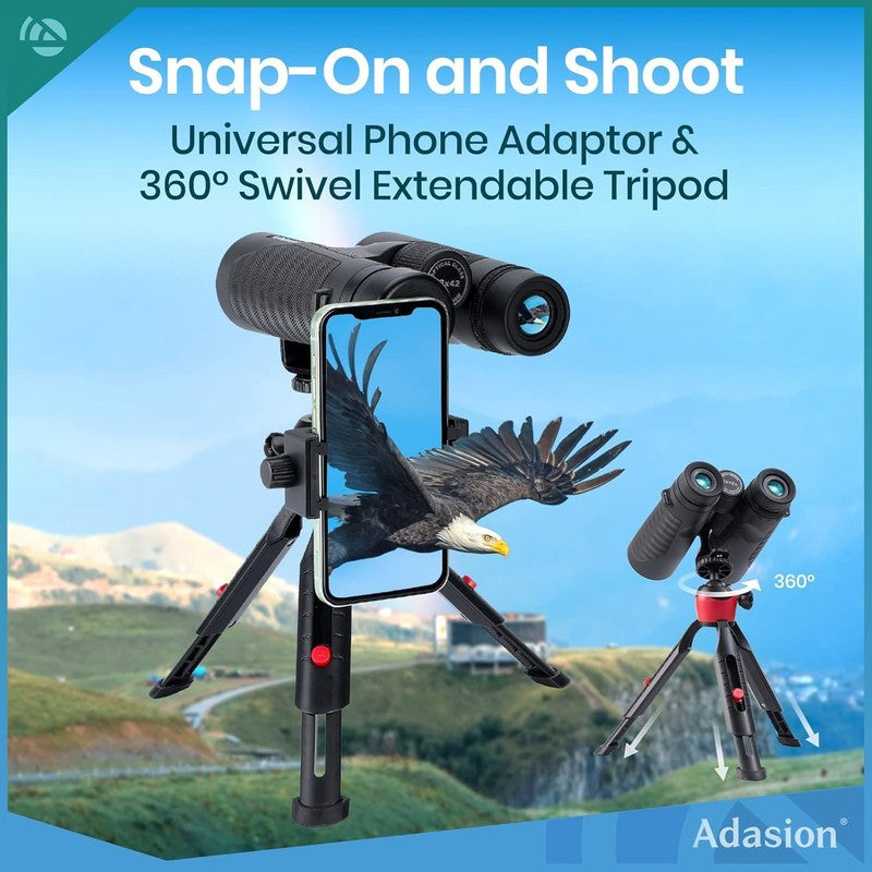 High-Powered 12X42 HD Binoculars with Tripod & Phone Adapter for Outdoor Adventu3
