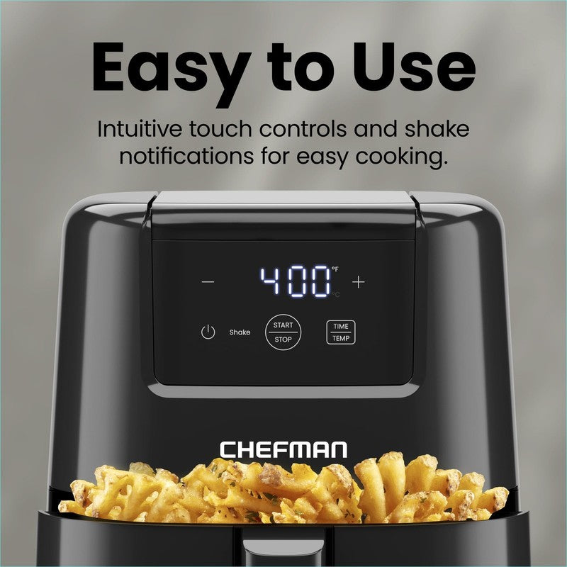 2 Qt Compact Air Fryer W/ Digital Display and Shake Reminder - Black1