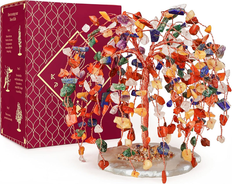 7 Chakra Crystal Tree of Life Feng Shui Bonsai Decor Positive Energy Gift0
