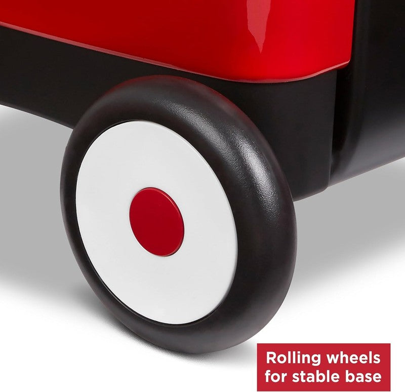 My 1st Wagon 2 in 1 Toddler Walker & Pull Wagon w/ Beach Garden Tools Red9