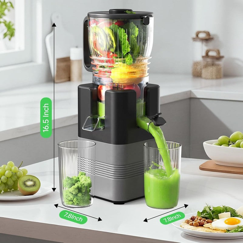 400W Cold Press Juicer, 5.8" Wide Feed Chute Slow Masticating Juicer Machines fo1