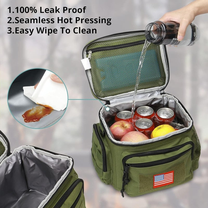 Tactical Lunch Box MOLLE Insulated Leakproof Cooler Bag Green6