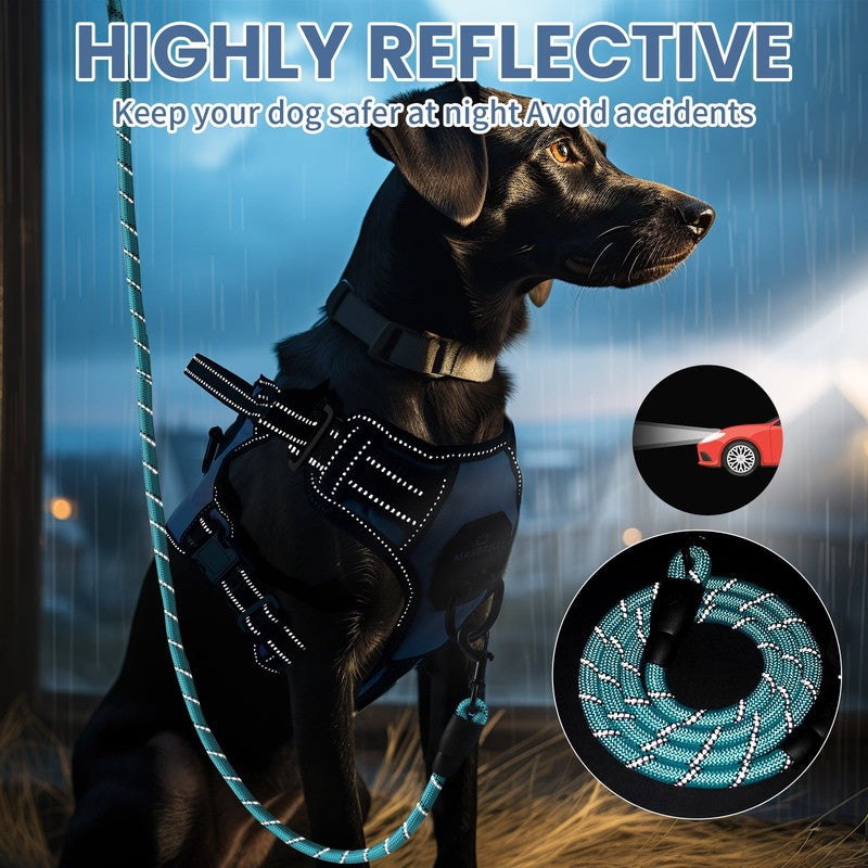 No Pull Dog Harness & Leash Set, Reflective Adjustable Soft Vest Small5