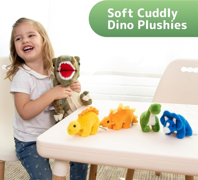 Dinosaur Stuffed Animal Set - Mommy T-Rex with 5 Plush Baby Dinosaurs inside - S1