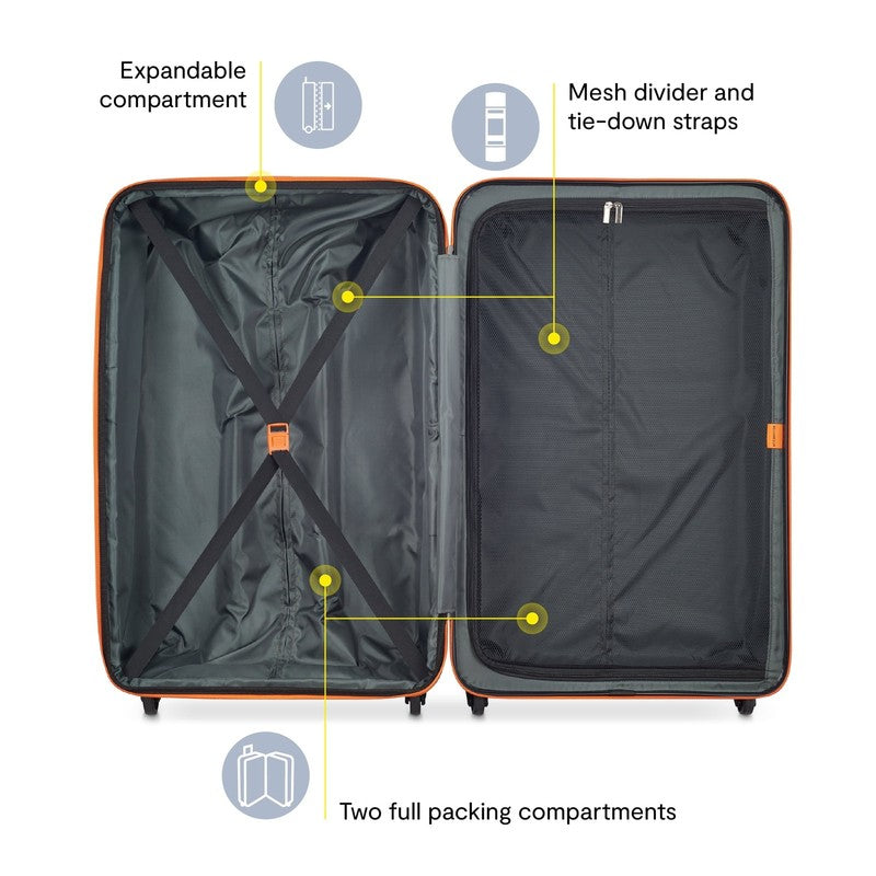 by Delsey, Patrol 31" Large Checked Hard Side Spinner Luggage with Divider Pocke1