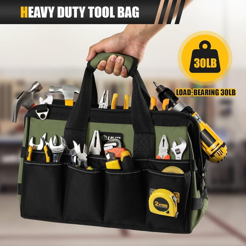 Heavy Duty Tool Bag 15-Inch, 16-Pocket Portable Empty Tool Box Organizer, Big St3