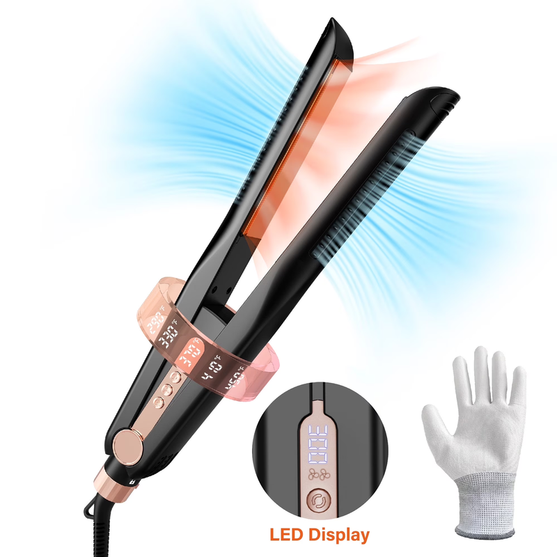 Airflow Styler Hair Straightener 1 Inch Curling Wand Cool Air Flat Iron10