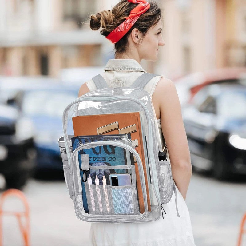 Heavy Duty Clear Backpacks Large Capacity Transparent Waterproof Backpacks for S3