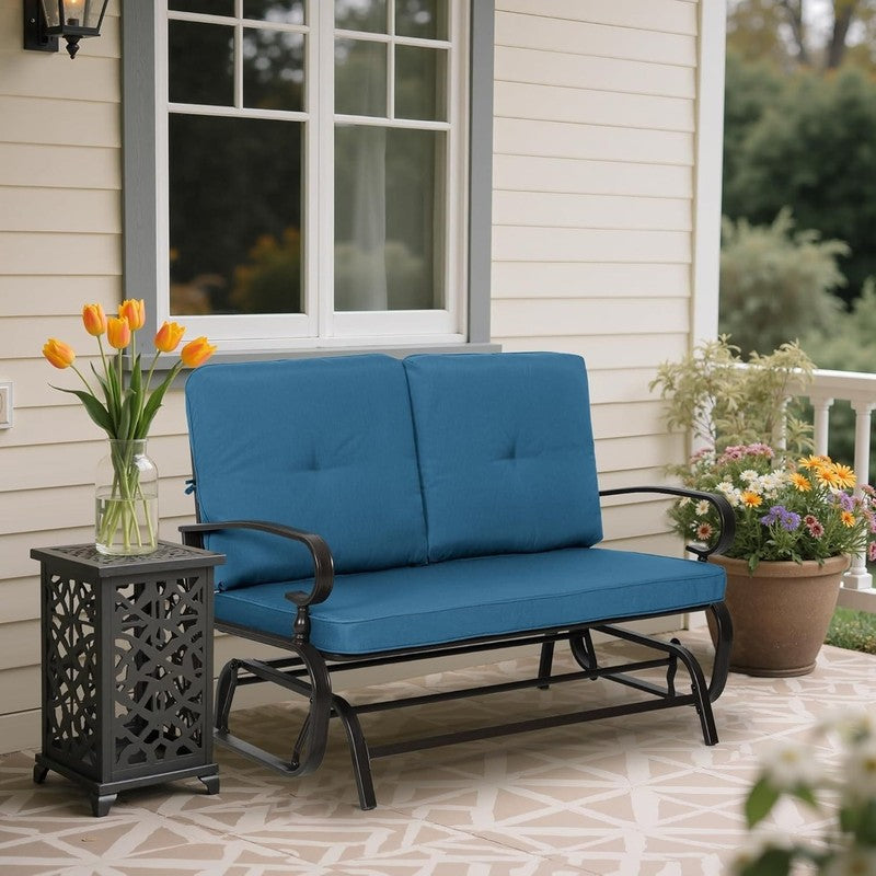 Nista 2-Person Patio Glider Bench Rocker Chair for Outdoor Relaxation1