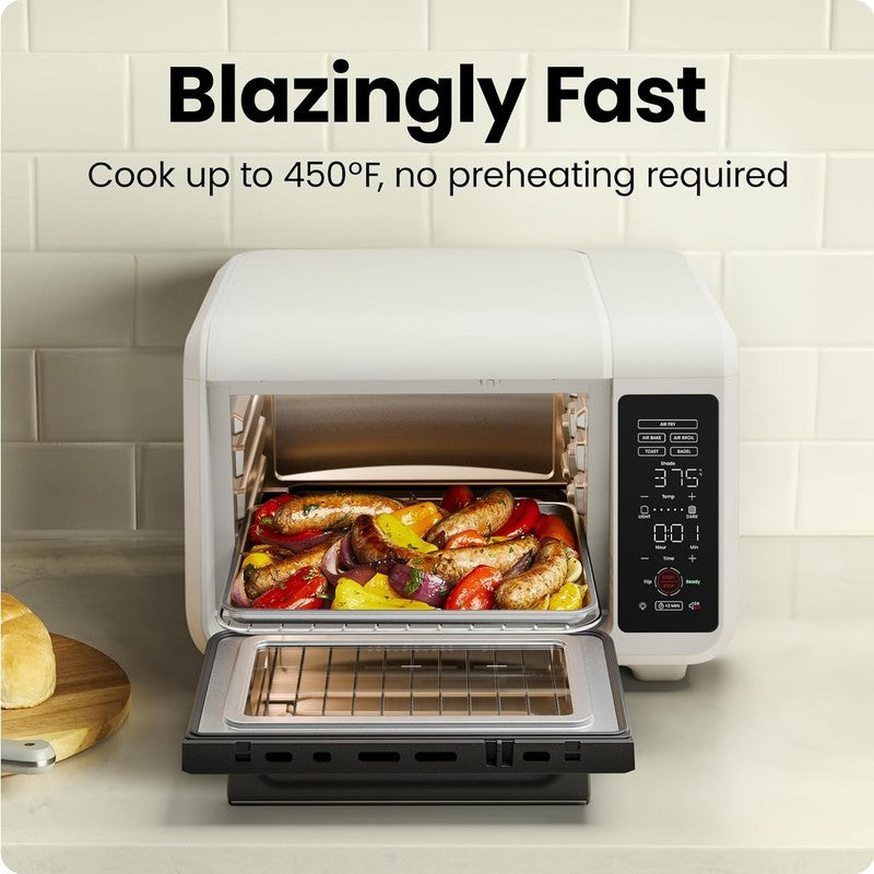 15Qt Air Fryer Toaster Oven, 4 Slice, Bake/Broil/Air Fry, Toast, Bagel, Ivory1