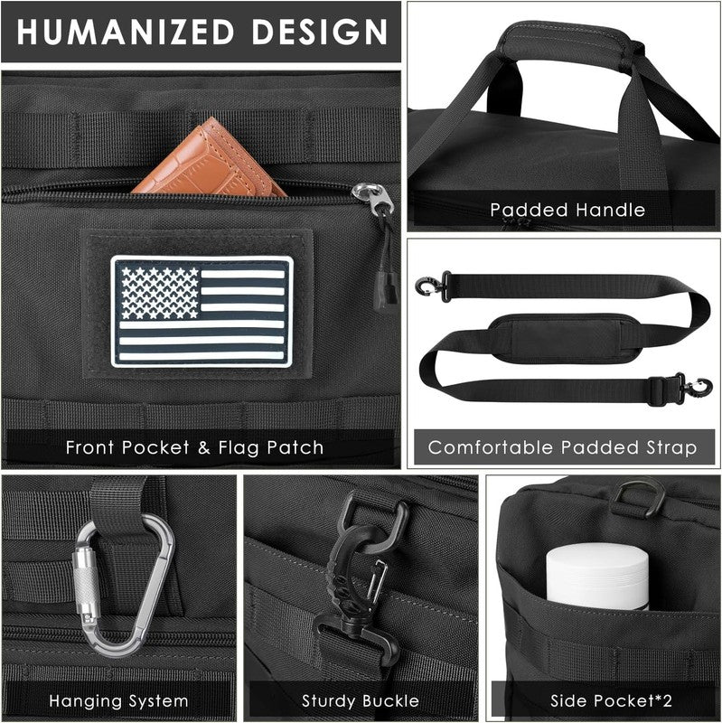 Carry On Gym Travel Duffle Bag 22x14x9 Airline Approved w/ Shoe Wet Pocket4