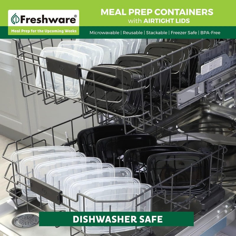 Meal Prep Containers [50 Pack] 1 Compartment Food Storage Containers with Lids, 6