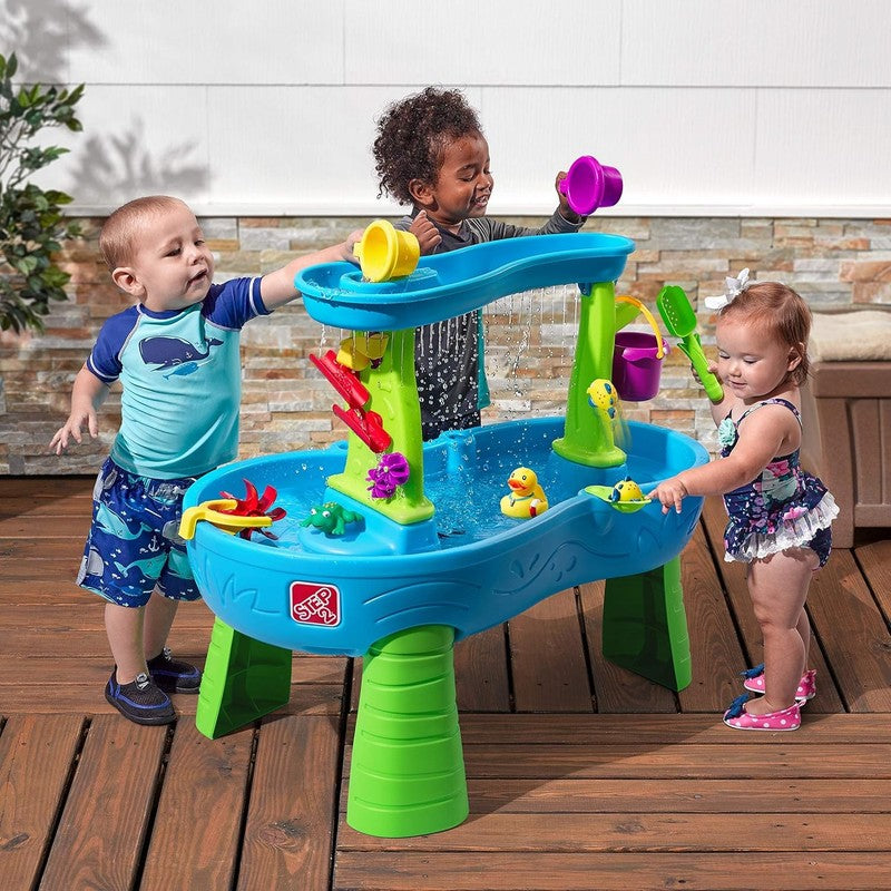 Rain Showers Splash Pond Water Table, Kids Water and Sand Activity Sensory Plays4