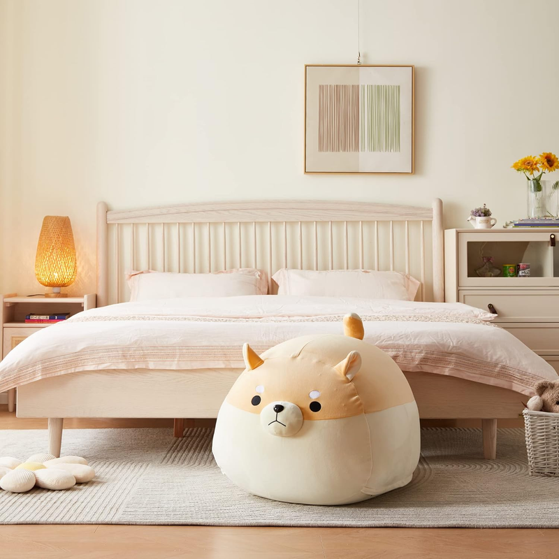 Stuffed Animal Storage Bean Bag Cover Kids Yellow Shiba Inu Toy Organizer7