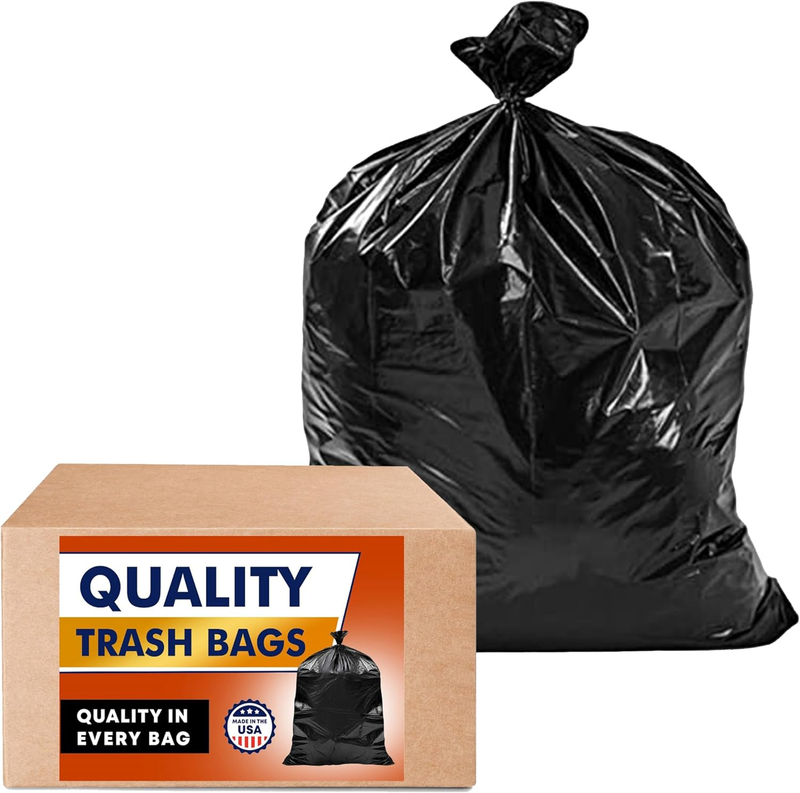 55-60 Gallon Heavy Duty Trash Bags 50 Count Black Lawn & Commercial Liners9