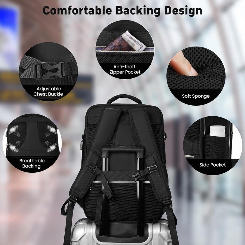Travel Backpack for Women and Men, 40L Flight Approved Carry on Bag, Water Resis5