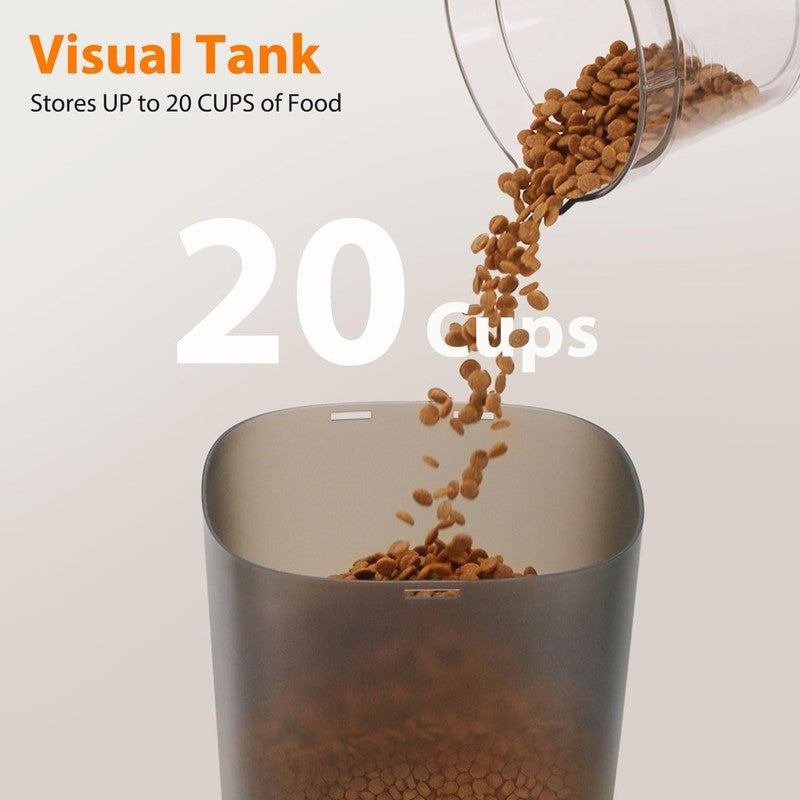 Automatic Cat Feeder with Stainless Steel Bowl, Food Dispenser 6 Meals Daily3