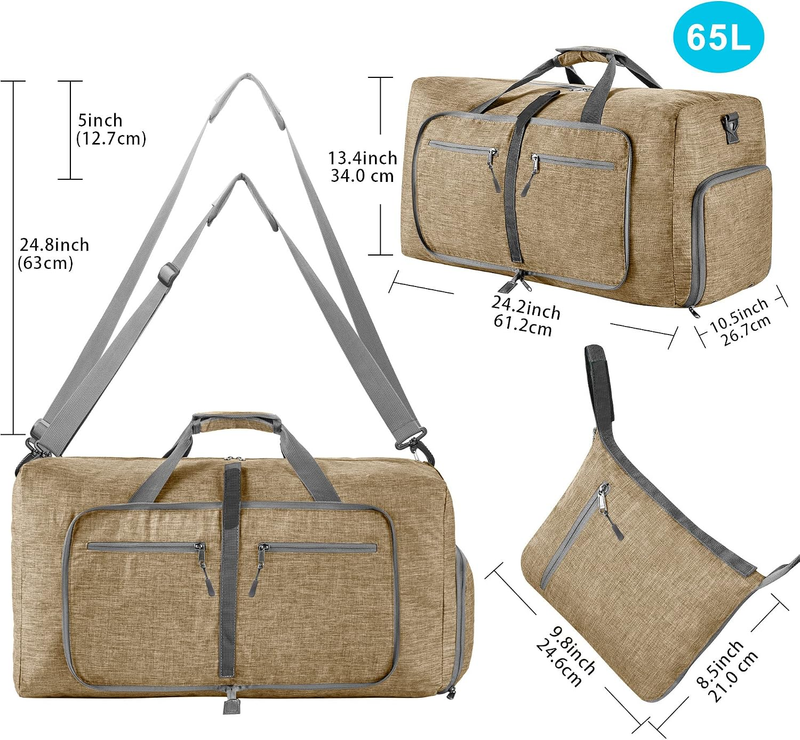Foldable Travel Duffle Bag 65L 85L 115L Waterproof Weekender Shoe Pocket1