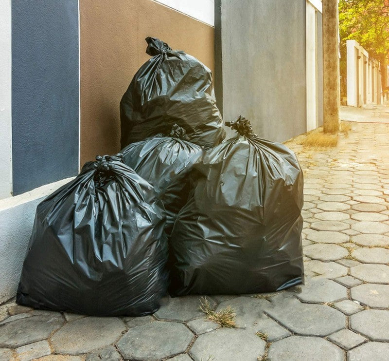 High Density 33 Gallon Trash Bags with Tying Ropes   100 Count Pack2