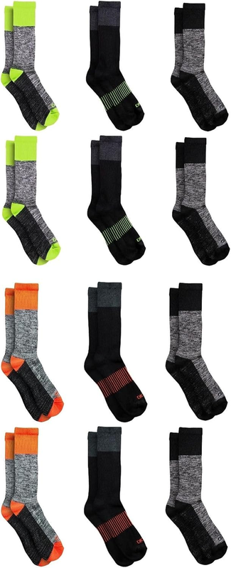 Men’s Dri Tech Crew Socks Moisture Control M XXL 6 12 18 Pairs1