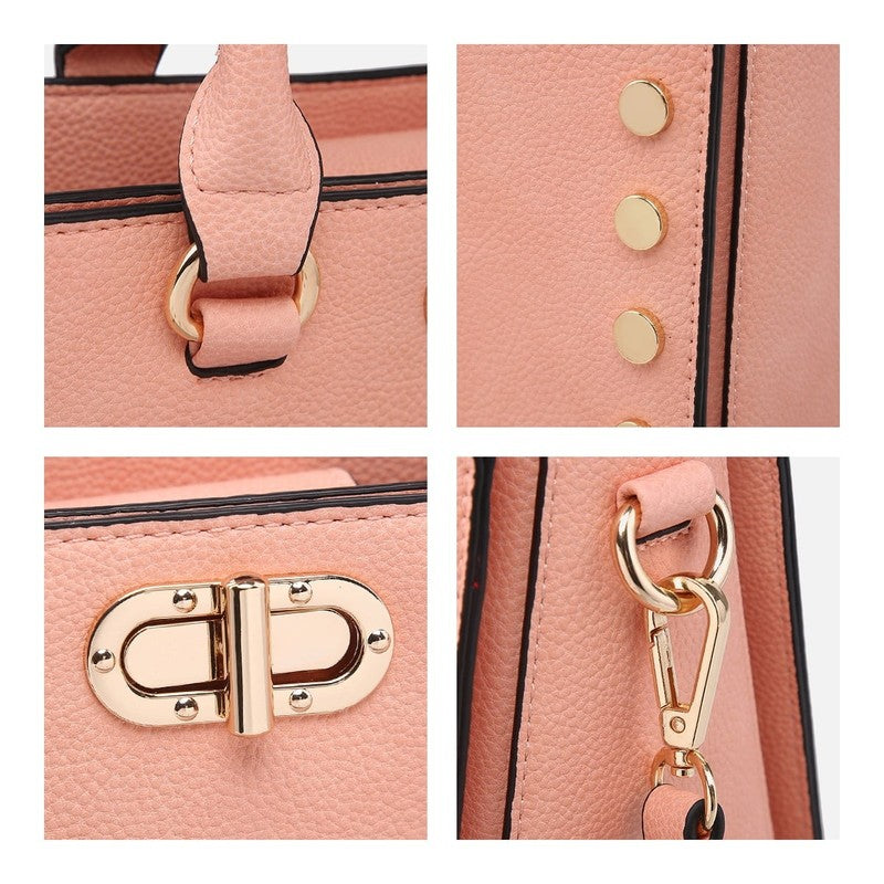 Women Satchel Handbag Shoulder Tote Work Bag with Matching Wallet6