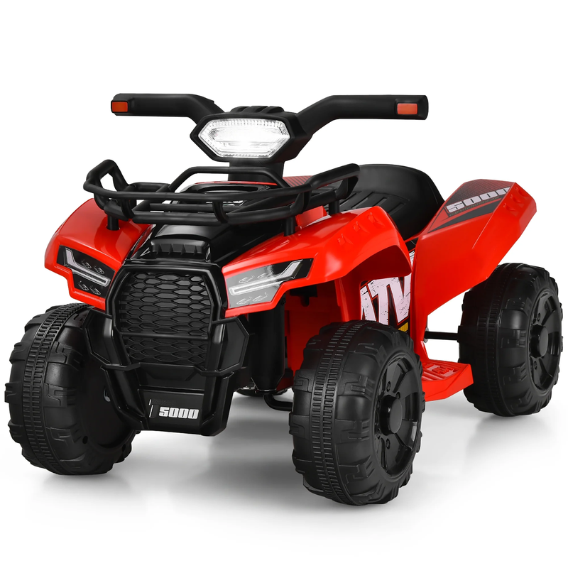 6V Kids ATV Quad Electric Ride on Car Toy Toddler with LED Light MP3 Red0
