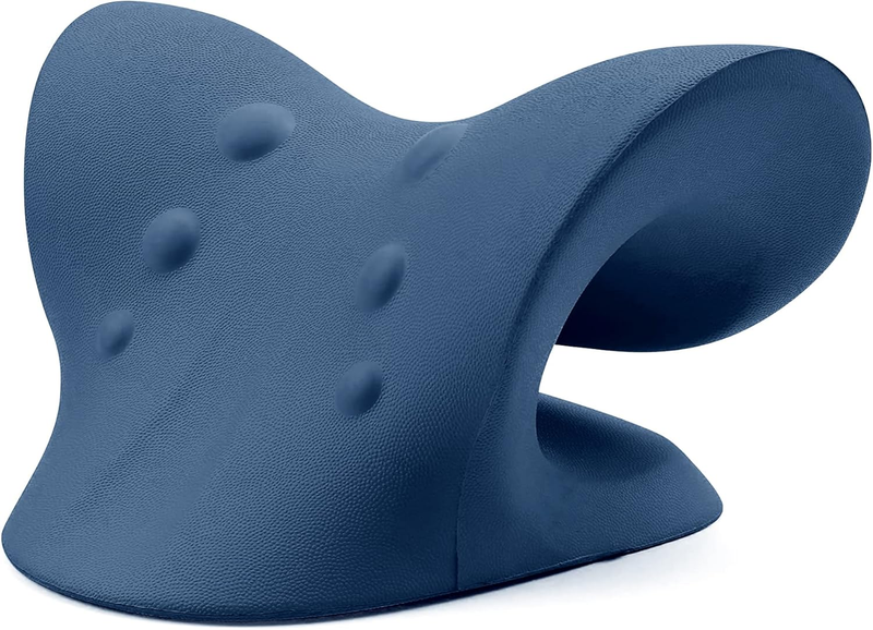 Neck Shoulder Relaxer Cervical Traction TMJ Pain Relief Dark Blue1