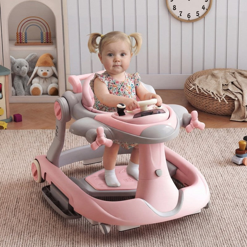 5-In-1 Musical Baby Walker with Wheels, Foldable Baby Walker for Boys Girls, Pin8