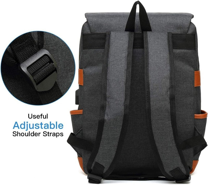 USB Charging Laptop Backpack Water Resistant 15.6" Travel College Purple5