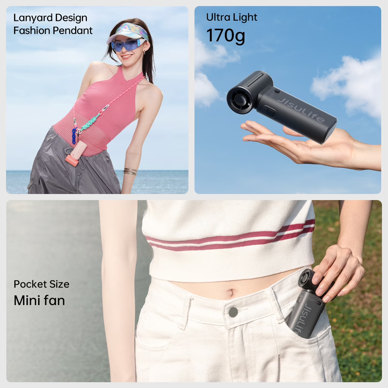 Portable Handheld Fan 40000 RPM Turbo 5000mAh USB Rechargeable Black5
