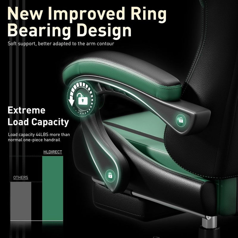 Gaming Chair with Pocket Spring Cushion, Gamer Chair with Lumbar Massage, Gaming5